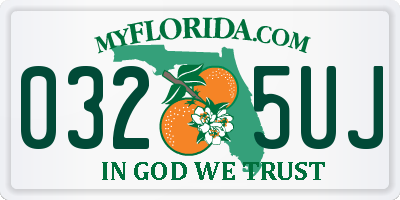 FL license plate 0325UJ