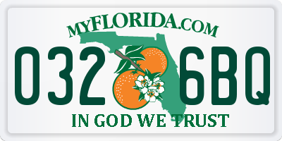FL license plate 0326BQ