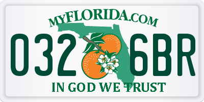 FL license plate 0326BR