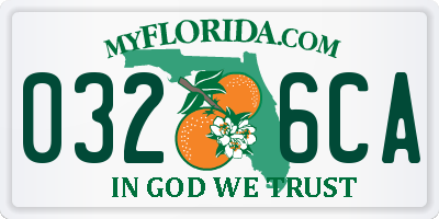 FL license plate 0326CA