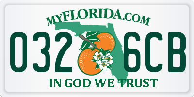 FL license plate 0326CB