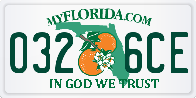 FL license plate 0326CE