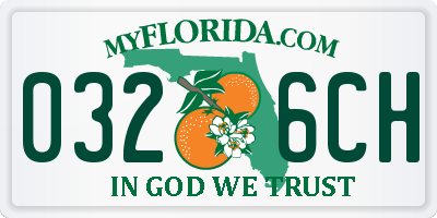 FL license plate 0326CH