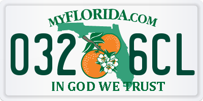 FL license plate 0326CL