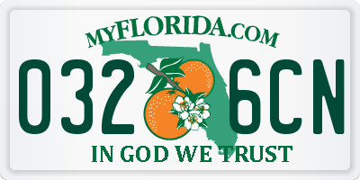 FL license plate 0326CN