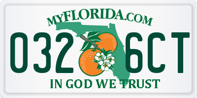 FL license plate 0326CT