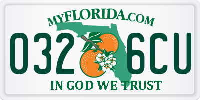 FL license plate 0326CU