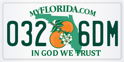 FL license plate 0326DM