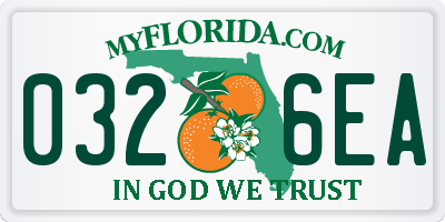 FL license plate 0326EA
