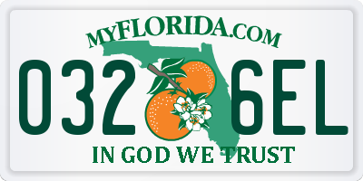 FL license plate 0326EL