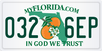 FL license plate 0326EP