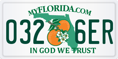 FL license plate 0326ER