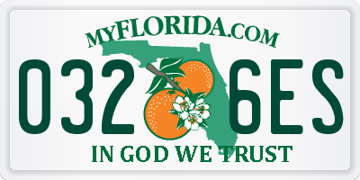 FL license plate 0326ES