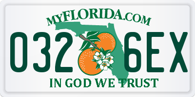 FL license plate 0326EX