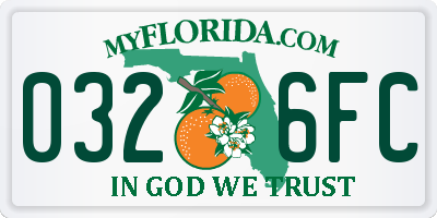 FL license plate 0326FC