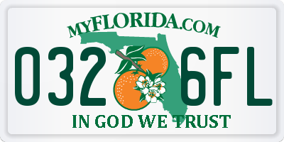 FL license plate 0326FL