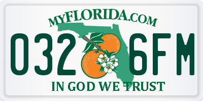 FL license plate 0326FM