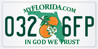 FL license plate 0326FP