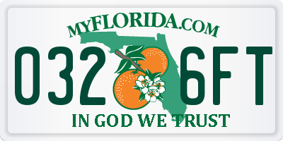 FL license plate 0326FT