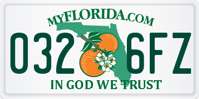 FL license plate 0326FZ