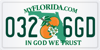 FL license plate 0326GD