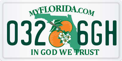 FL license plate 0326GH
