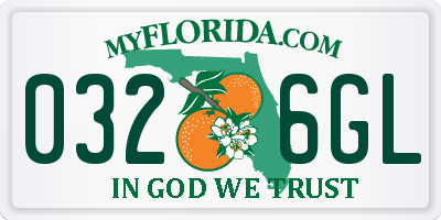 FL license plate 0326GL