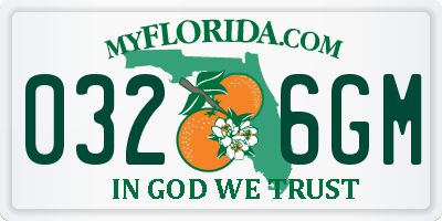 FL license plate 0326GM