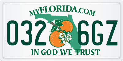 FL license plate 0326GZ