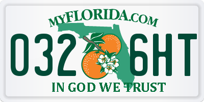FL license plate 0326HT