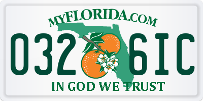 FL license plate 0326IC