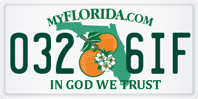 FL license plate 0326IF
