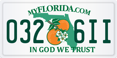 FL license plate 0326II