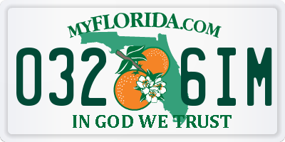 FL license plate 0326IM