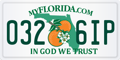 FL license plate 0326IP