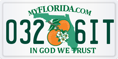 FL license plate 0326IT