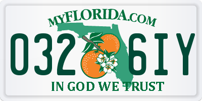 FL license plate 0326IY