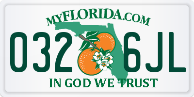 FL license plate 0326JL