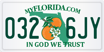FL license plate 0326JY
