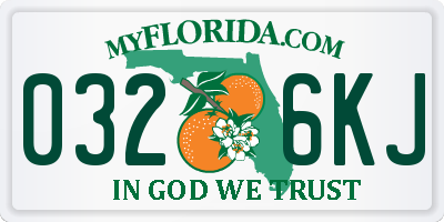 FL license plate 0326KJ