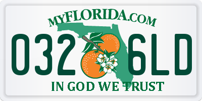 FL license plate 0326LD