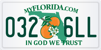 FL license plate 0326LL