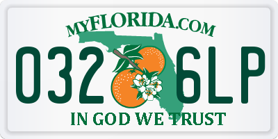FL license plate 0326LP