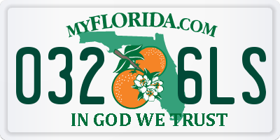 FL license plate 0326LS