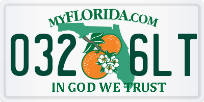 FL license plate 0326LT