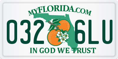 FL license plate 0326LU