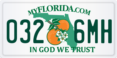 FL license plate 0326MH