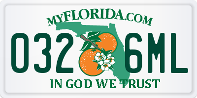 FL license plate 0326ML