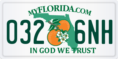 FL license plate 0326NH