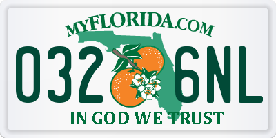 FL license plate 0326NL